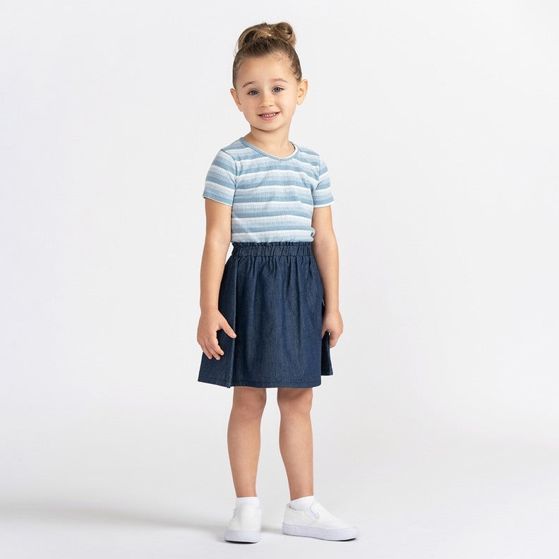 SHORT SLEEVES OMBRE STRIPE TSHIRT