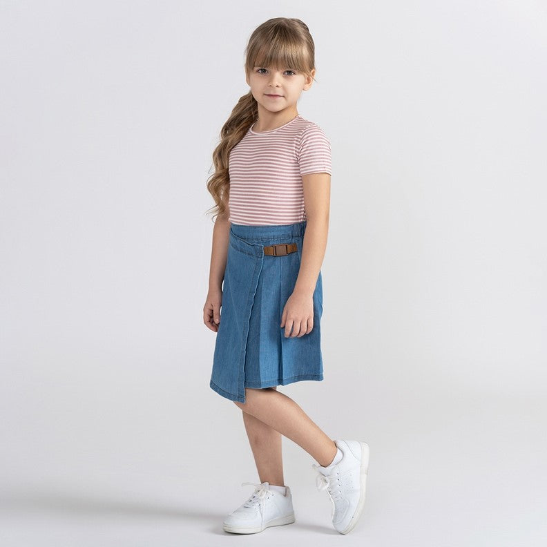 SHORT SLEEVES RIBBED STRIPED TSHIRT