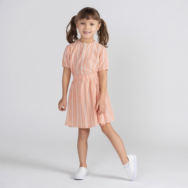 SHORT SLEEVES MULTI STRIPE BLOUSE