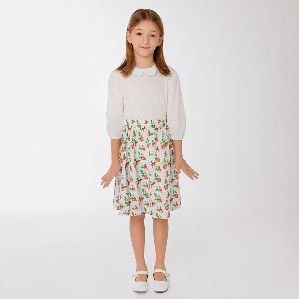 STRAWBERRY GINGHAM SKIRT