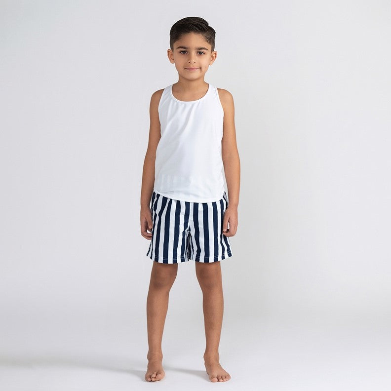 STRIPED SWIM SHORTS