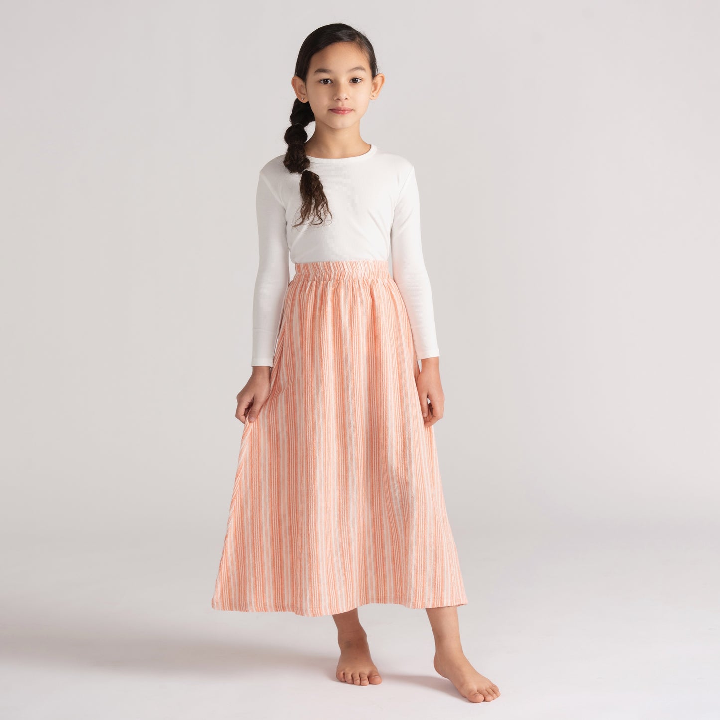 MULTI STRIPE MAXI SKIRT