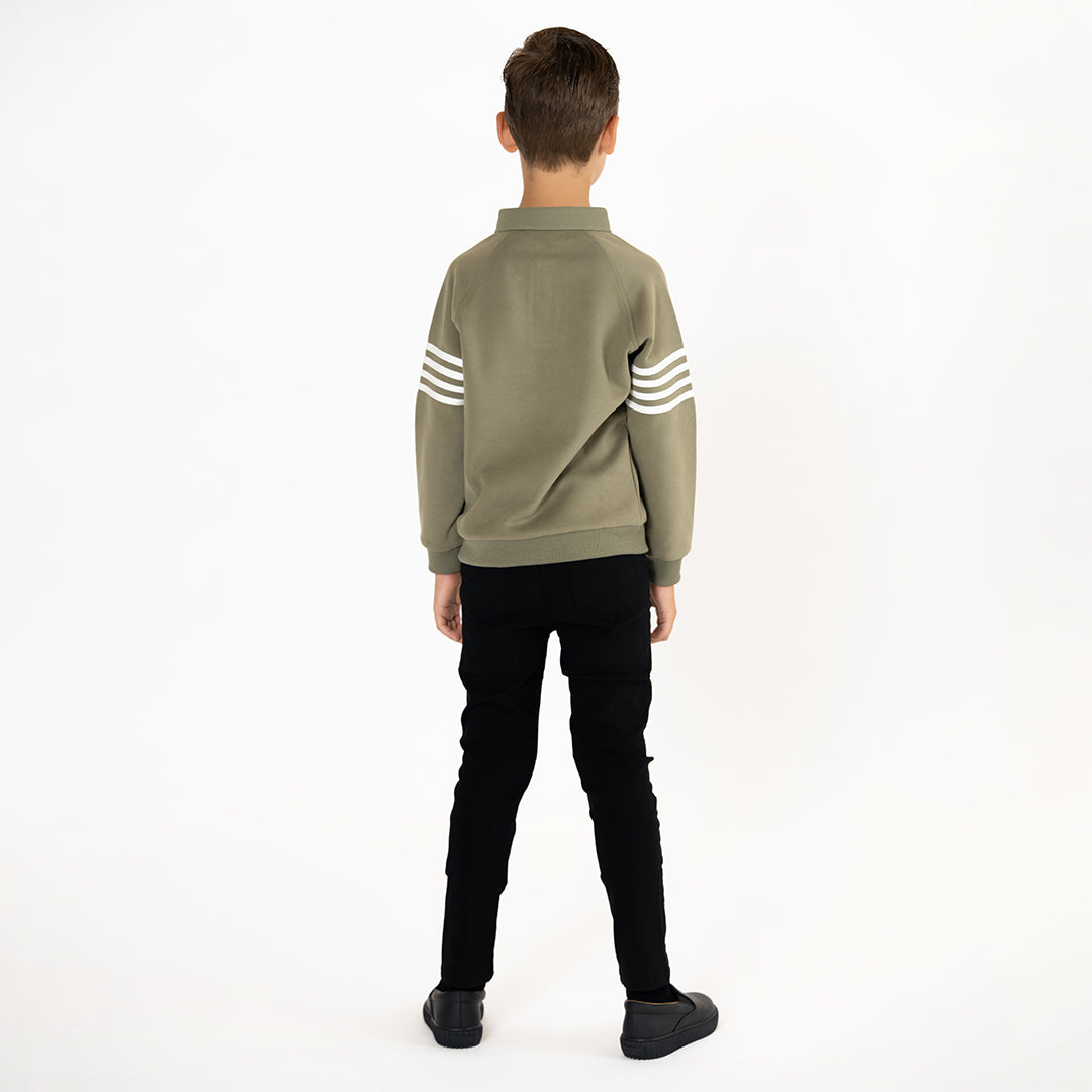 STRIPE SLEEVE POLO