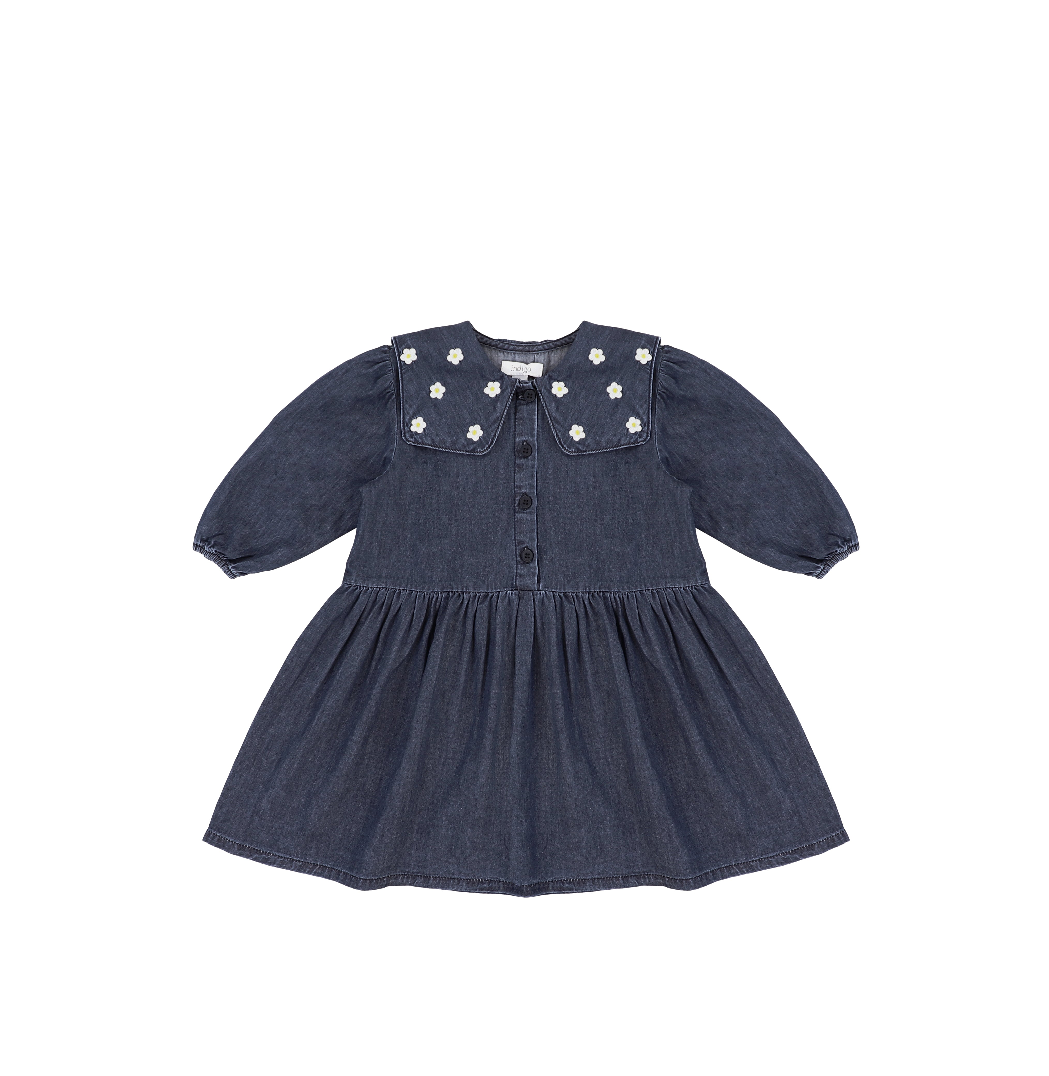 3/4 SLEEVES SUNFLOWER DRESS Dark Blue / 6
