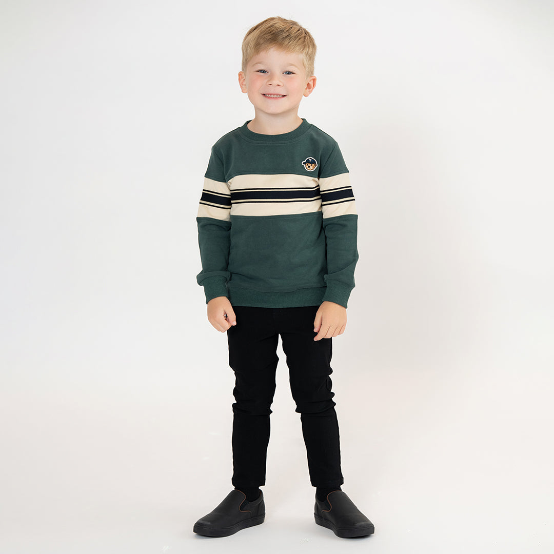 TEDDY STRIPE SWEATSHIRT
