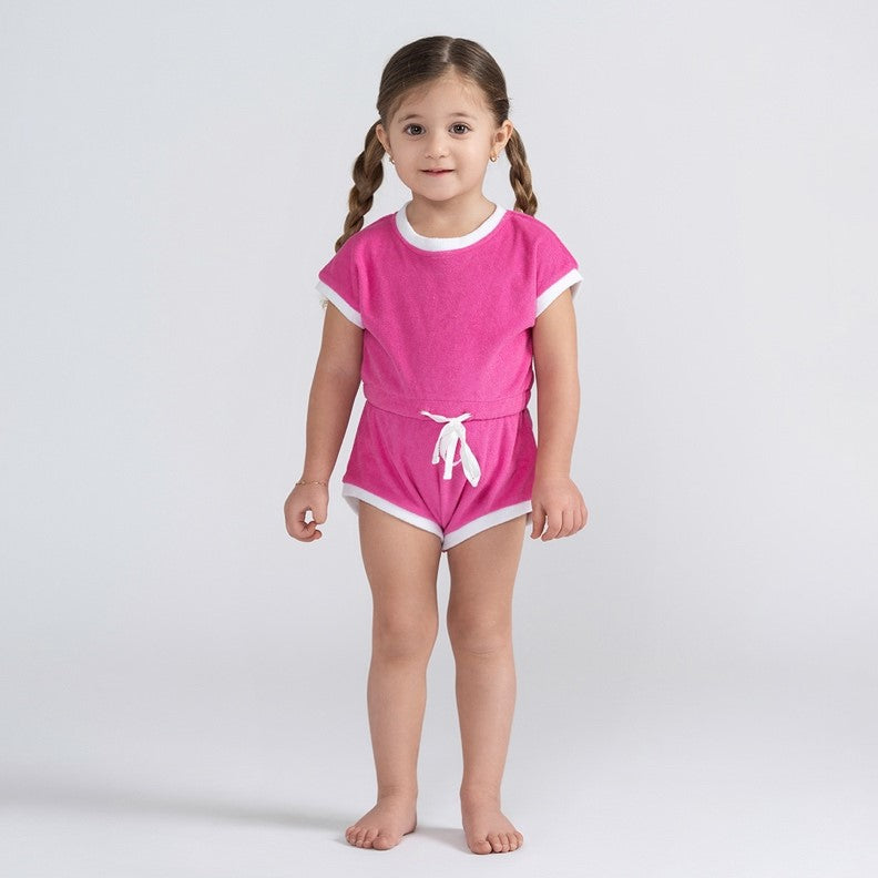 TERRY TRIM ROMPER