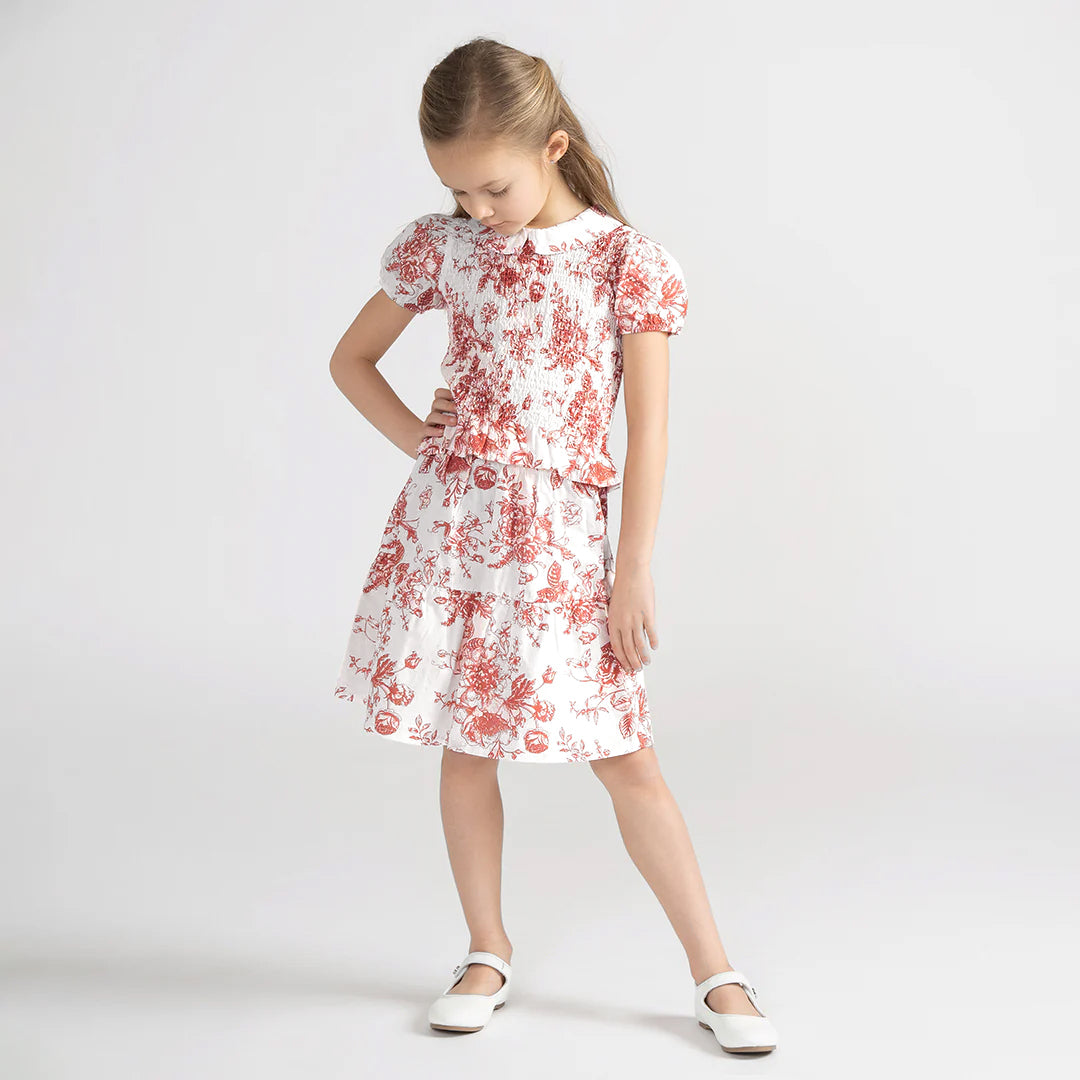 SHORT SLEEVES TOILE BLOUSE