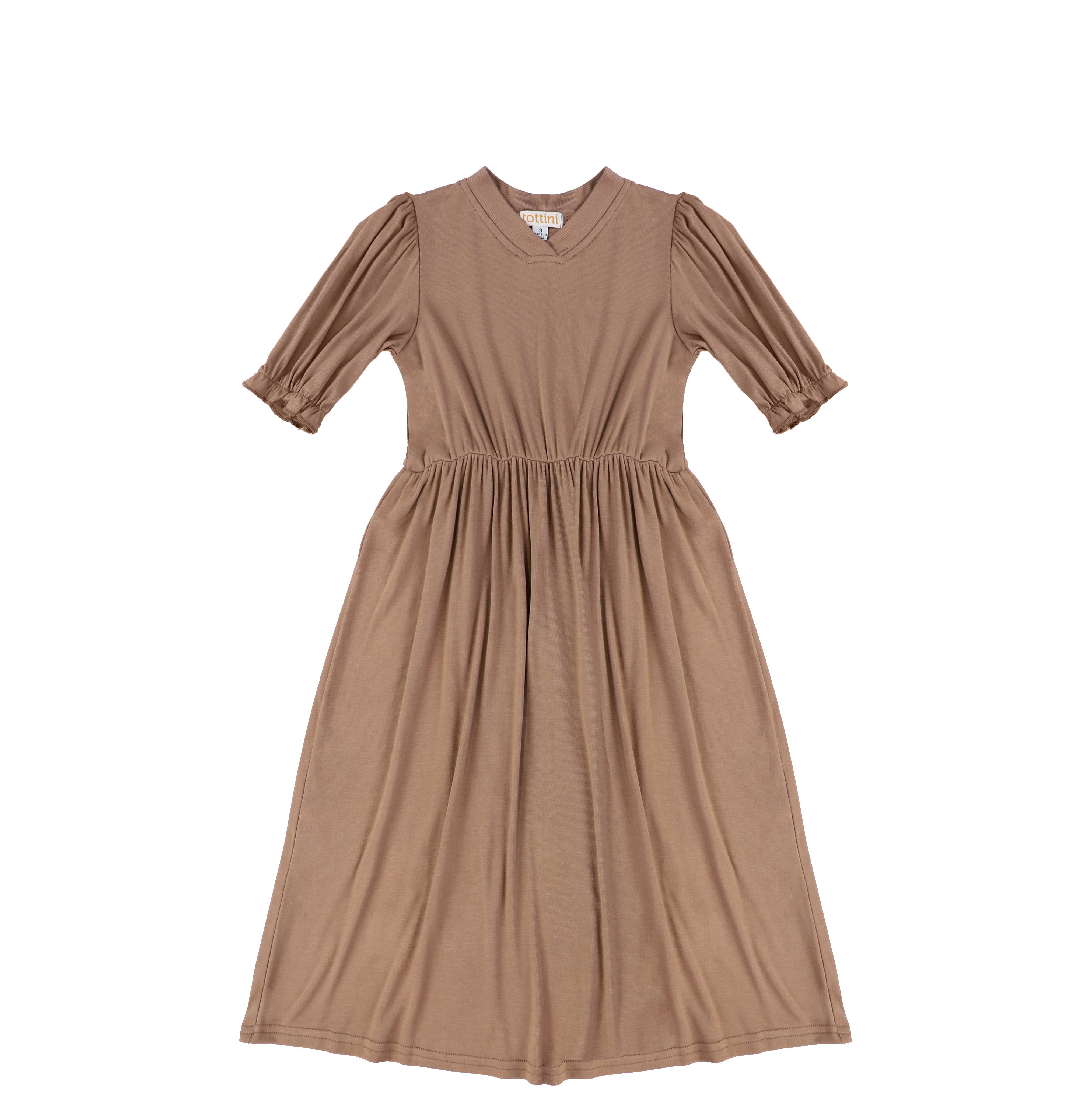 brown 3/4 sleeve dress Pretty Brown 3/4 Sleeves Long Plus Size Prom Dress