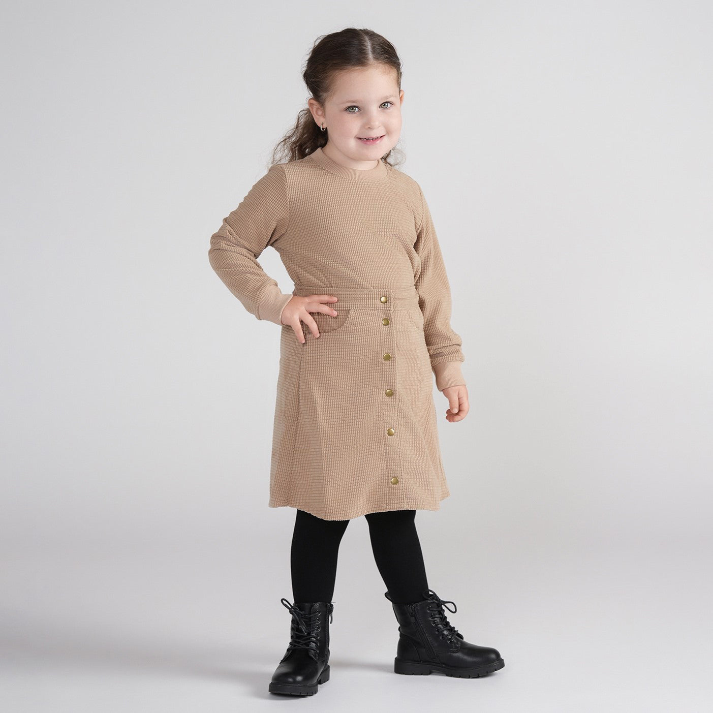 WAFFLE CORDUROY SWEATSHIRT