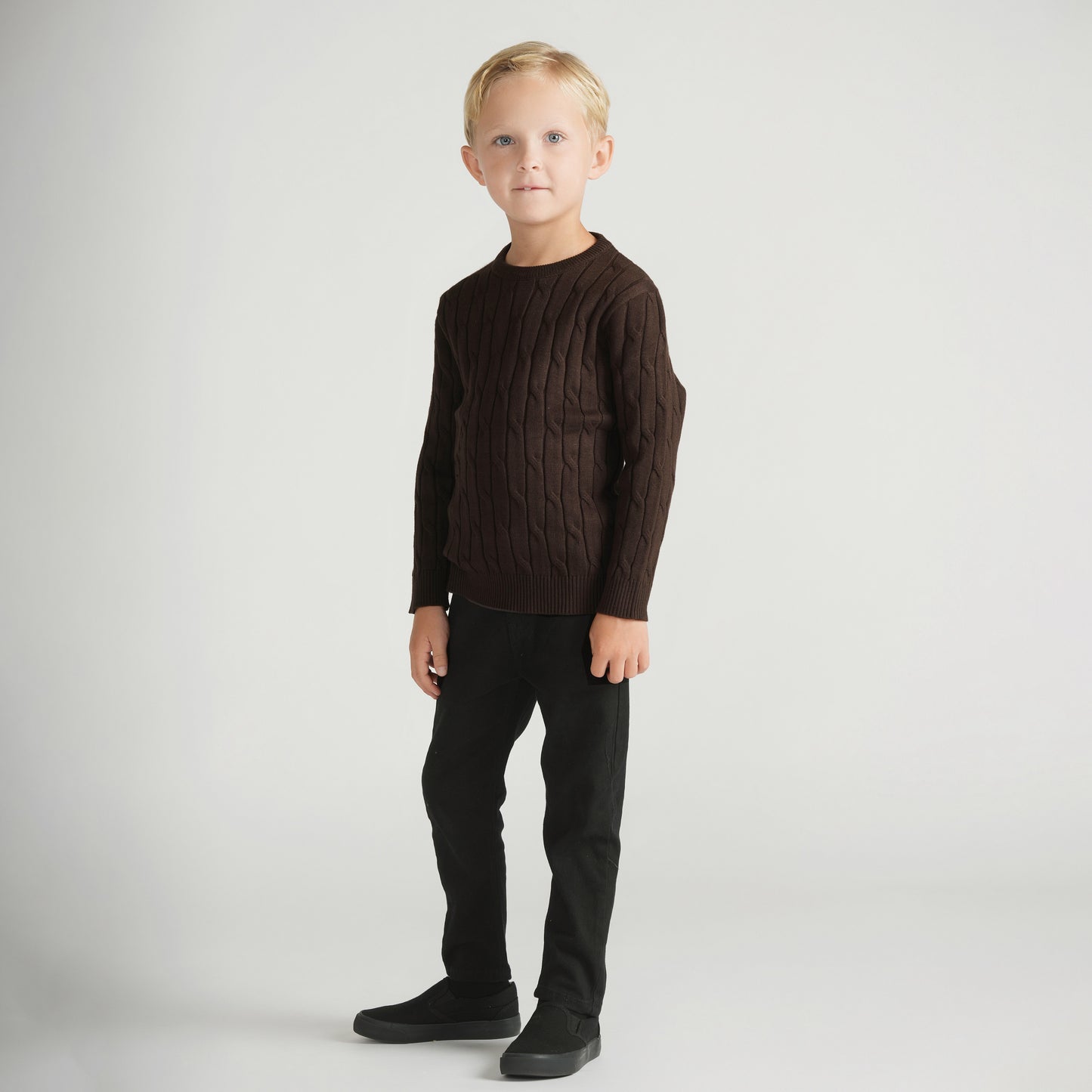 WIDE CABLE KNIT SWEATER