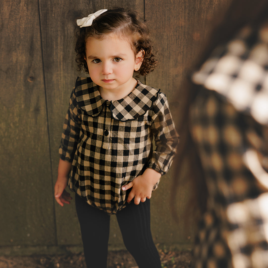 WINTER GINGHAM ROMPER