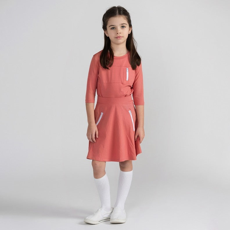 3/4 SLEEVES ZIPPER TEE