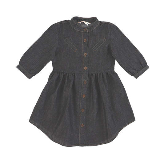 3/4 SLEEVES STITCHED BUTTON DRESS