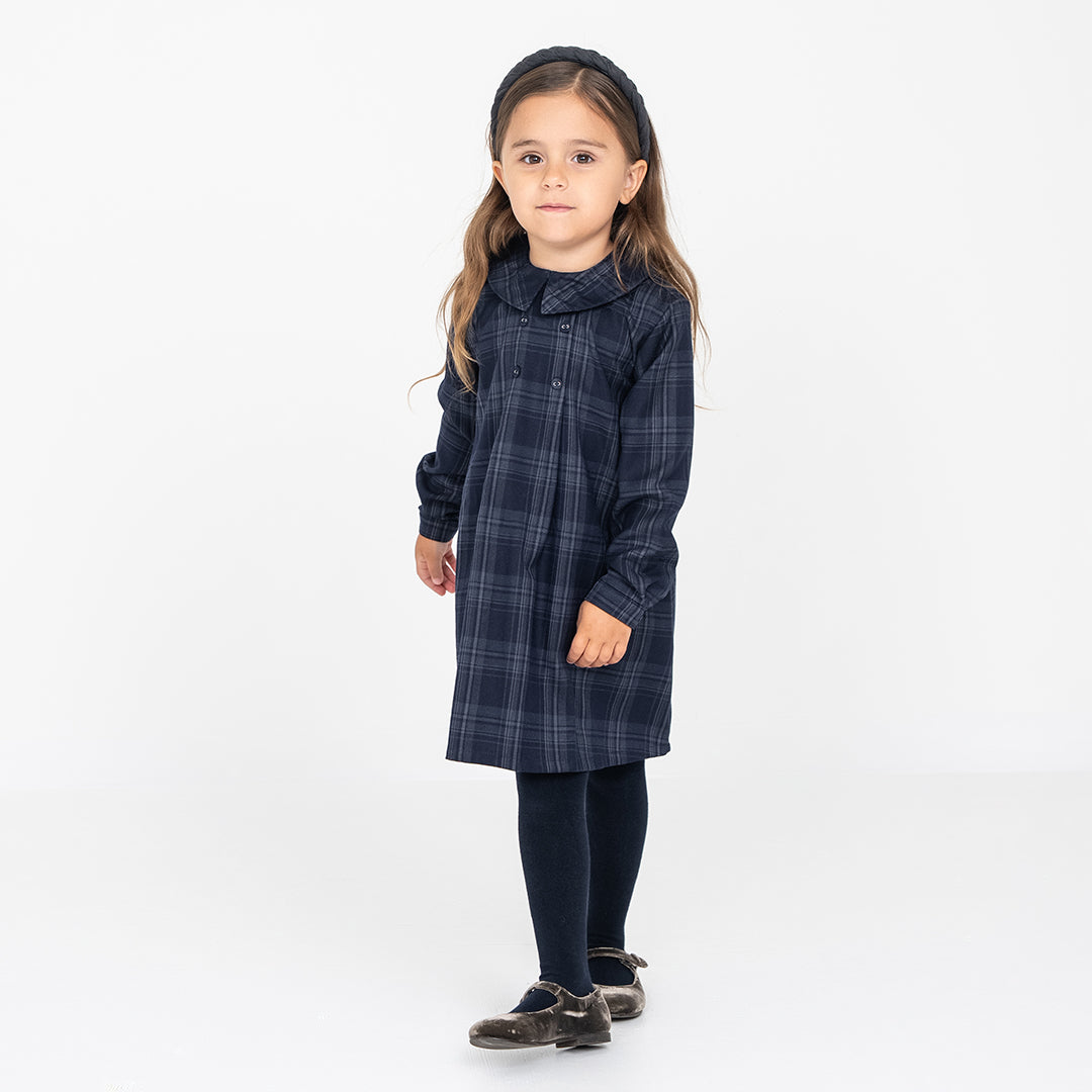 PLAID COLLAR DRESS