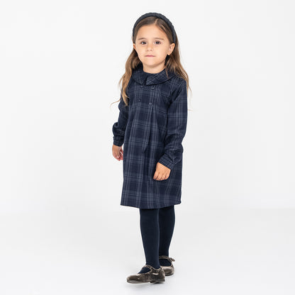 PLAID COLLAR DRESS