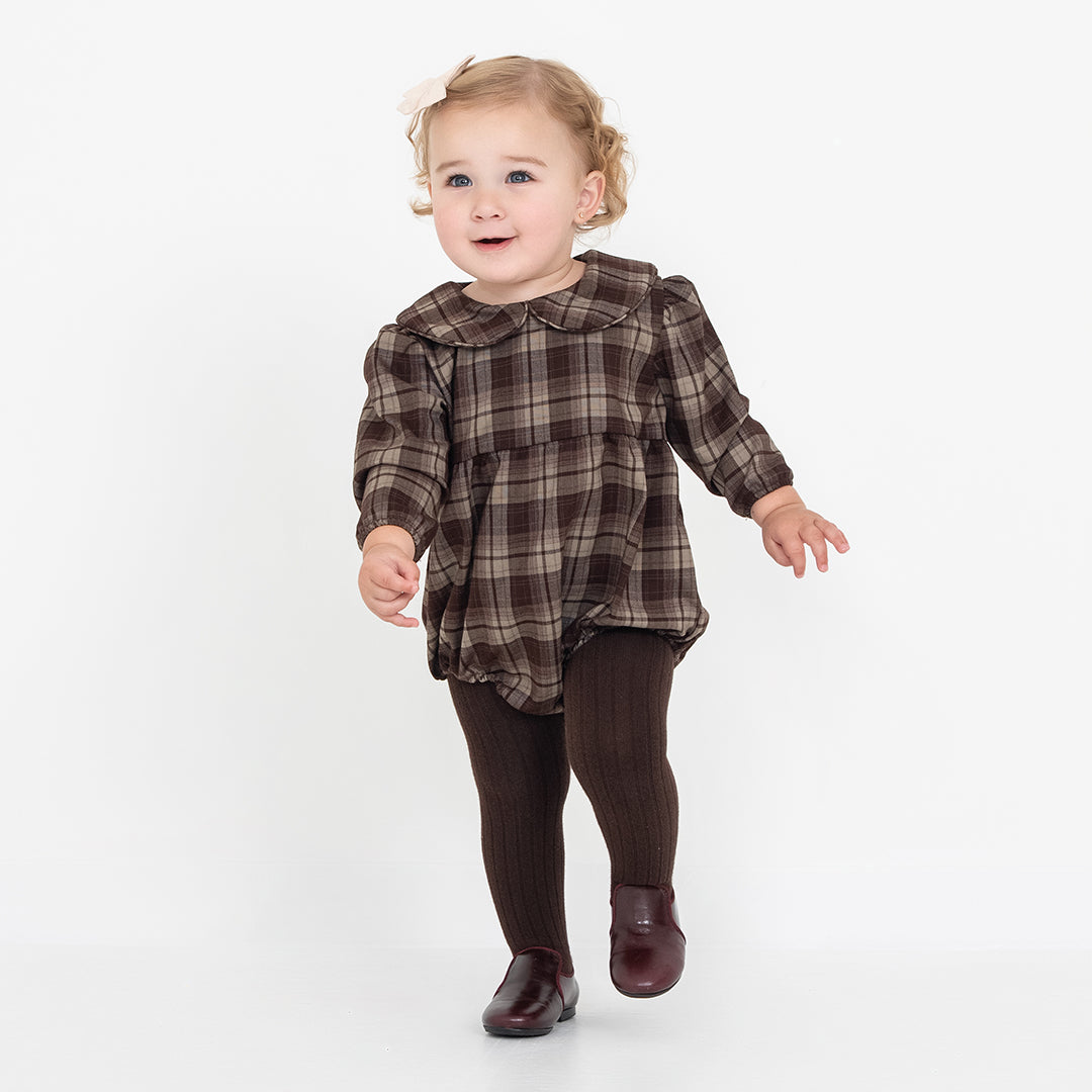 PLAID COLLAR ROMPER