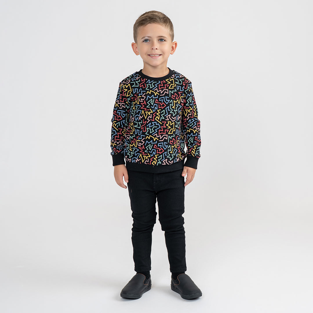 ABSTRACT PRINT SWEATSHIRT