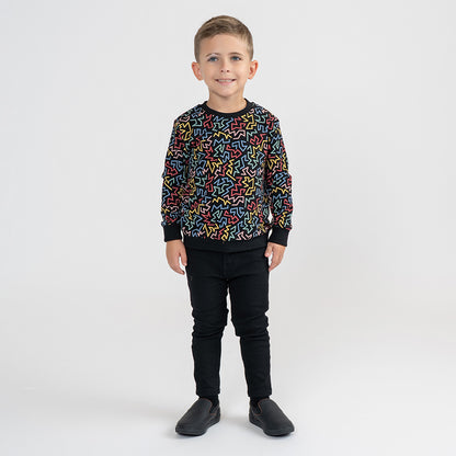 ABSTRACT PRINT SWEATSHIRT