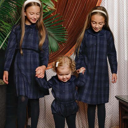 PLAID COLLAR DRESS
