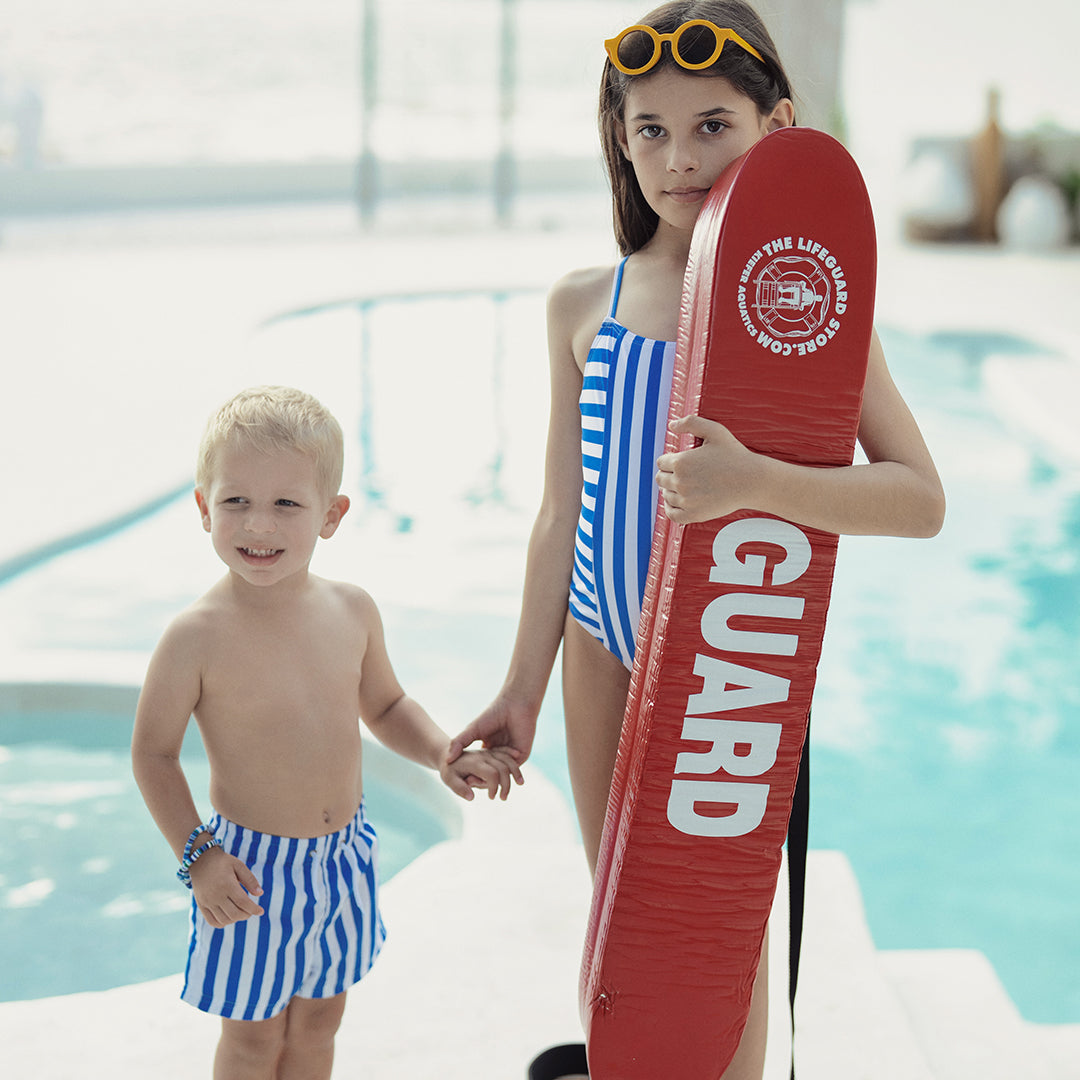 BLUE STRIPE BATHING SUIT
