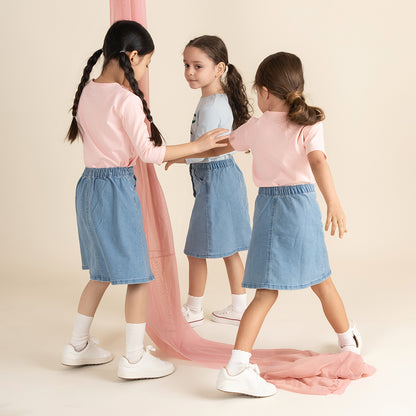 SHORT SLEEVES PRINTED BOW TSHIRT