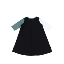 Load image into Gallery viewer, 3/4 SLEEVES COLORBLOCK DRESS