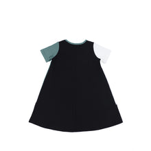 Load image into Gallery viewer, SHORT SLEEVES COLORBLOCK DRESS