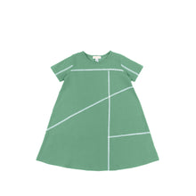 Load image into Gallery viewer, SHORT SLEEVES CONTRAST STITCHED DRESS