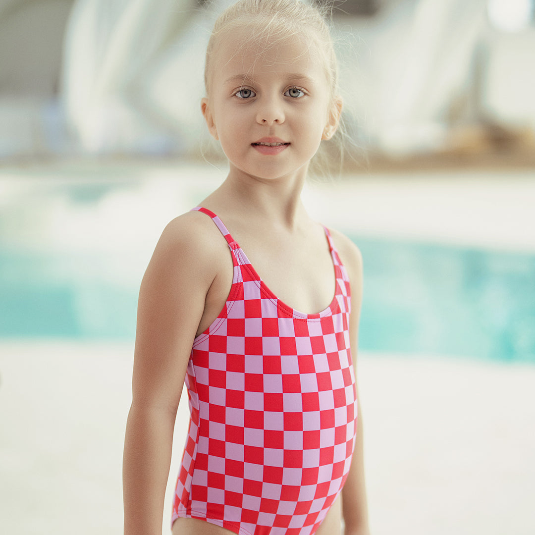 CHECKED BATHING SUIT