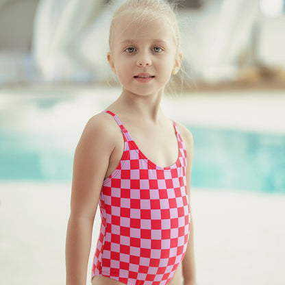 CHECKED BATHING SUIT