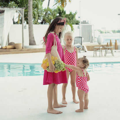 3/4 SLEEVES TEXTURED TERRY DRESS