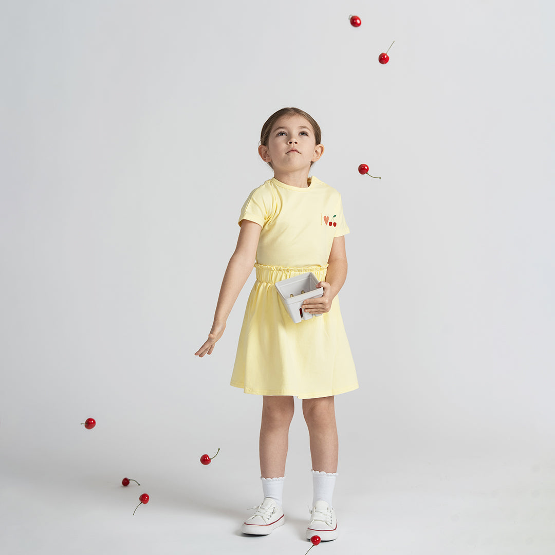 SHORT SLEEVES CHERRY PRINT TSHIRT