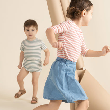 3/4 SLEEVES CLASSIC STRIPED TSHIRT