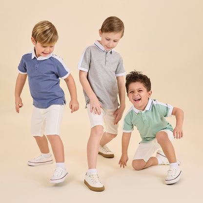 SHORT SLEEVES COLLAR TRIM POLO