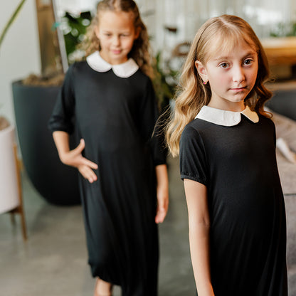 SHORT SLEEVES COLLAR MAXI