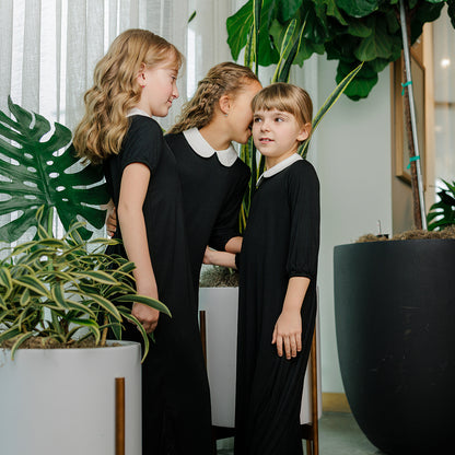 SHORT SLEEVES COLLAR MAXI