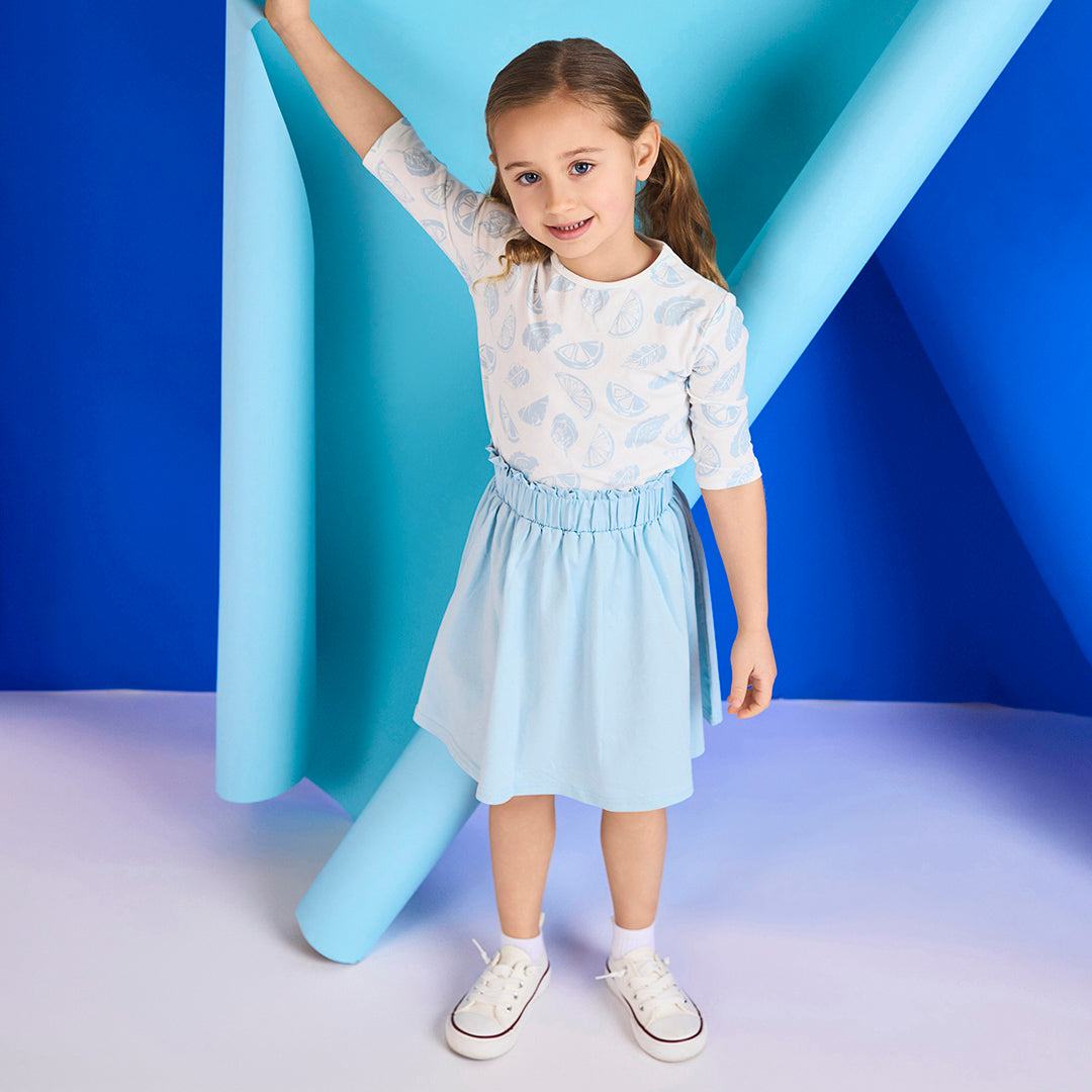 COTTON PAPERBAG WAIST SKIRT