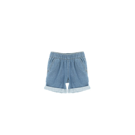 DENIM STITCHED SHORTS