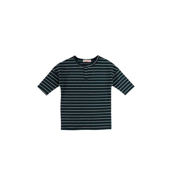 3/4 SLEEVES DOTTED STRIPED TSHIRT