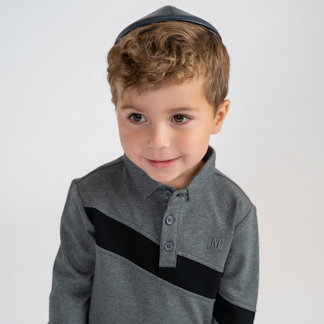 DIAGONAL STRIPE POLO