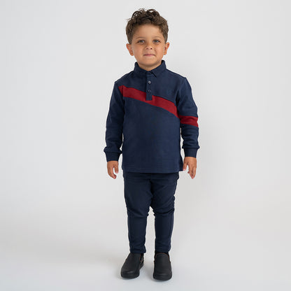 DIAGONAL STRIPE POLO