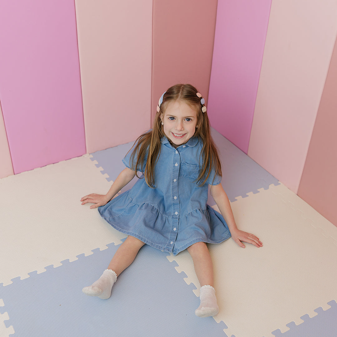 SHORT SLEEVES DROP RUFFLE POCKET DRESS