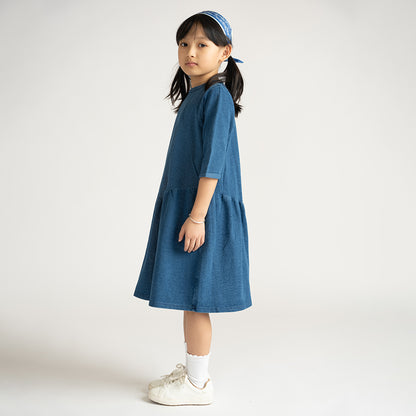 SHORT SLEEVES FRENCH TERRY DRESS