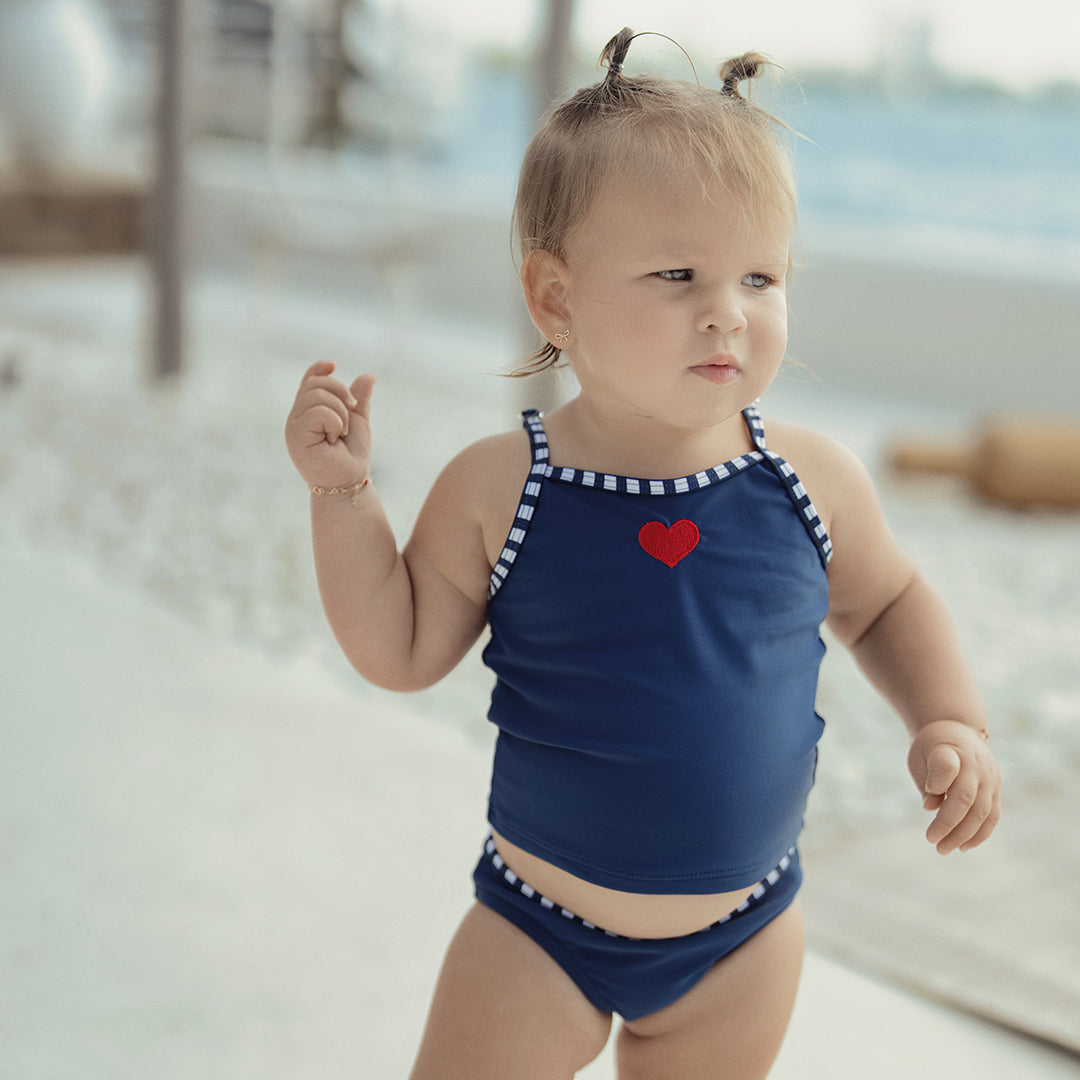 GINGHAM TRIM TANKINI
