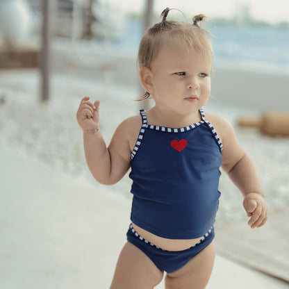 GINGHAM TRIM TANKINI