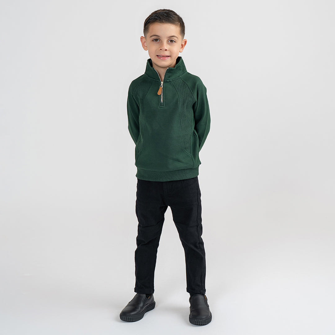 HALF ZIP SWEATSHIRT