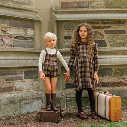 PLAID OVERALL ROMPER