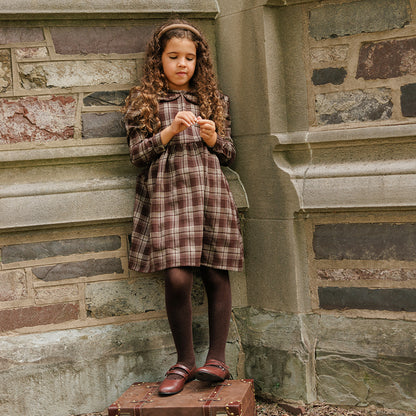PLAID COLLAR DRESS