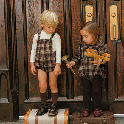 PLAID COLLAR ROMPER
