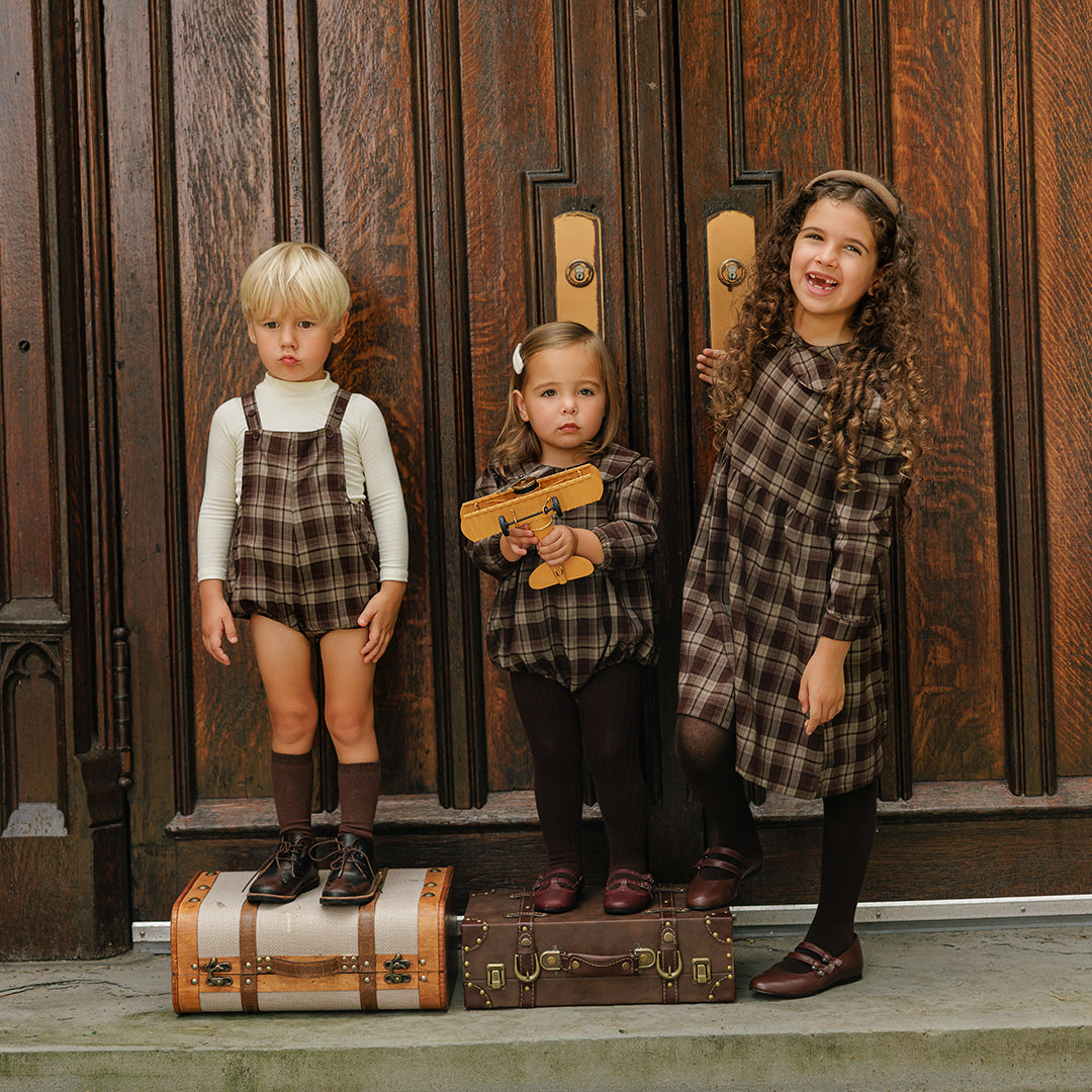 PLAID COLLAR ROMPER